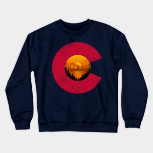 Colorado Flag Sunset Crewneck Sweatshirt